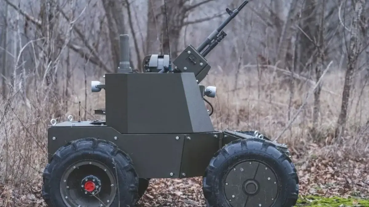 Position russe prise par des drones et robots terrestres