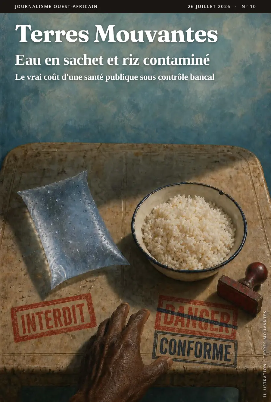 Couverture du numéro 10 — Eau en sachet et riz contaminé